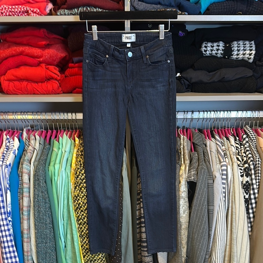 Paige blue 4 pocket skinny ankle jeans size 26